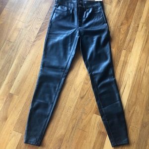 Free People skinny faux leather pants